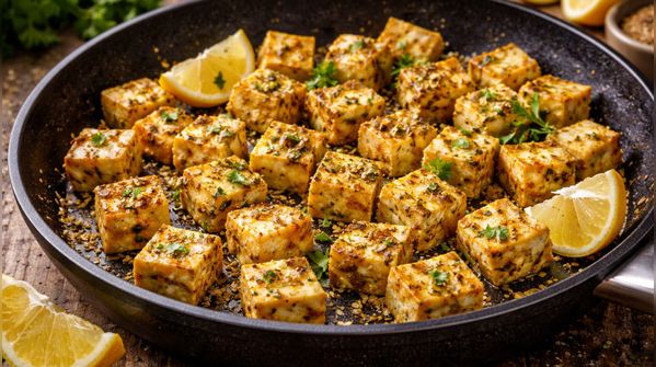 Lemon pepper paneer skillet