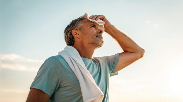 Sudden excessive sweating without effort
