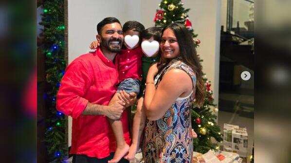 Karthik and Dipika with their kids