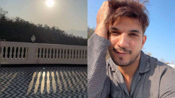 Scenic view from balcony