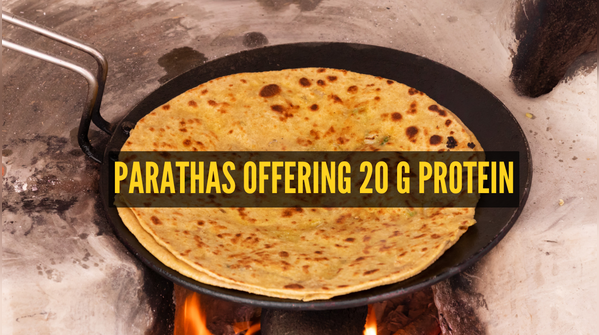 High-protein veg parathas