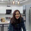 Inside her massive house