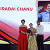 Article image for: Ravi Dahiya & <i class="tbold">Saiyami Kher</i> present the Weightlifting (Female) Award to Mirabai Chanu at #TOISA2025