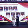 Article image for: Girish Yadav, Sports Minister, Uttar Pradesh honours the Special Recognition (Athletes from UP) Award at #TOISA2025, Deepti Sharma (Cricket)