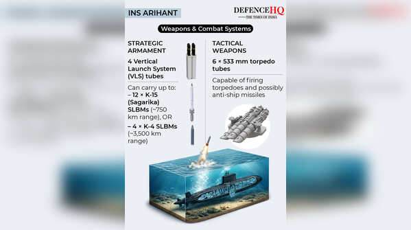 INS Arihant - Weapons & combat systems