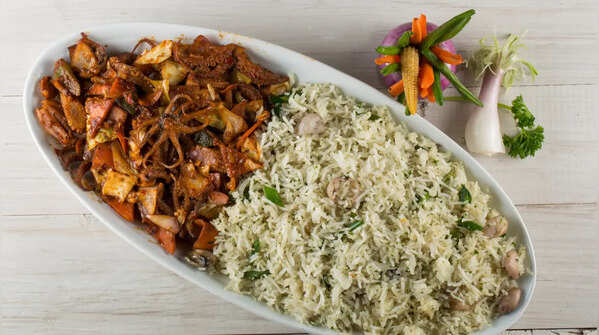 Paneer and Veggies fry and Samak Rice