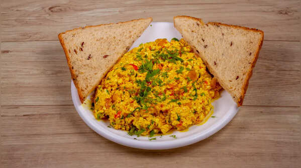 Paneer Bhurji on toast
