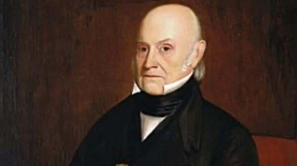 John Quincy Adams taking an early morning swim