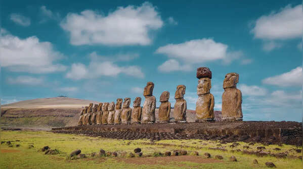The Moai Statues of Easter Island in Chile