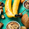 A banana with a few nuts