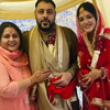 The bride blossoming in red