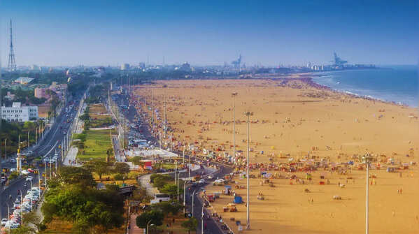 Marina Beach in Tamil Nadu