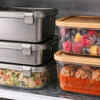 Use glass or steel containers for freezing