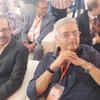 Noida Airport Inauguration Live: Film producer Boney Kapoor (right) and Yamuna Authority’s former CEO Arun Veer Singh (left) at the Noida International Airport to attend the inauguration programme.