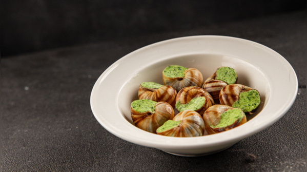 Snails in garlic and herb butter