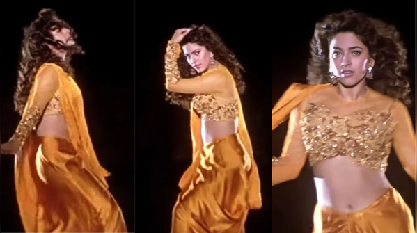 Juhi Chawla's orange saree from ‘Darr obsession dance’