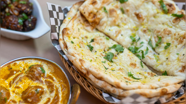 Naan with toppings