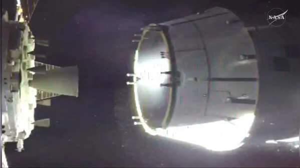 Nasa's Orion spacecraft separates from rocket.