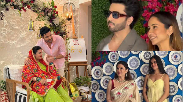 Divyanka Tripathi and Vivek Dahiya host a heartwarming baby shower ceremony; co-star Ruhaanika Dhawan, actor Dheeraj Dhoopar, and others join