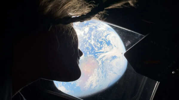 Artemis II mission specialist Christina Koch’s viewing area