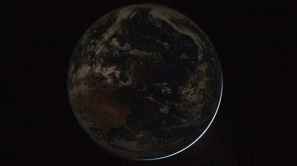 Earth in darkness, captured from space