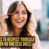 Simple ways to respect yourself
