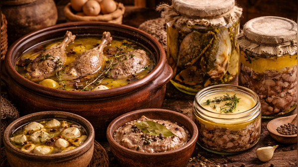 Preserving in fat