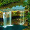 Chase waterfalls in Meghalaya