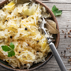 Cabbage becomes sauerkraut