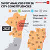 Article image for: SWOT analysis of 26 city constituencies for <i class="tbold">Tamil Nadu</i> elections