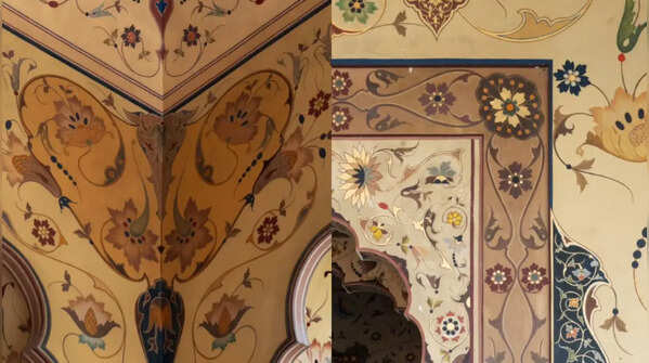 Intricate mirror work and gem-studded interiors