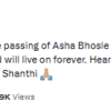 Asha Bhosle passes away: Allu Arjun mourns the late singer; says she defined generations