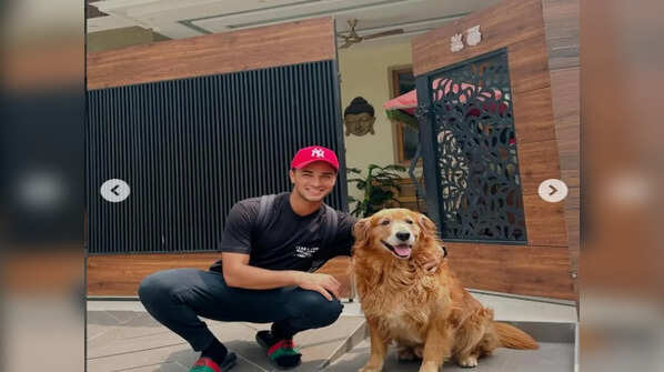 With his furry friends