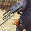 Article image for: A hand-held anti-drone gun at the military display (Al-Manar TV/Twitter)