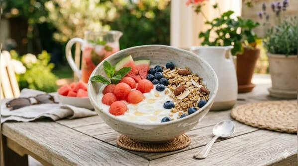 Watermelon yoghurt bowl