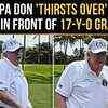 Article image for: Trump Stops Golf Cart, Praises <i class="tbold">woman</i>’s 'Body' In Front Of Grandson; Viral Clip Sparks Backlash
