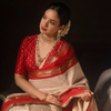 Article image for: ‘Laal’ of Alta – Red and White <i class="tbold">silk</i> Saree