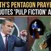 Article image for: <i class="tbold">pete hegseth</i>’s Sermon Backfires: ‘Bible Verse’ Turns Out To Be ‘Pulp Fiction’ Dialogue