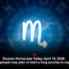 Article image for: Scorpio Horoscope Today, April 18, 2026: Business people may plan or start a long journey to expand work