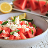 Watermelon with feta