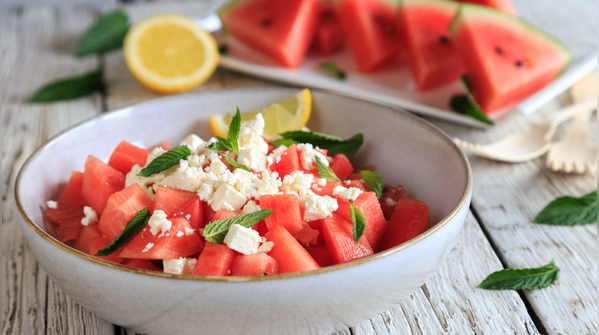 Watermelon with feta