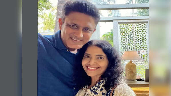 With his wife Chetana