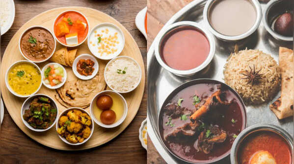 Veg thali vs non-veg thali