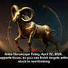 Article image for: Aries Horoscope Today, April 22, 2026: Mercury supports focus, so you can finish targets without getting stuck in overthinking