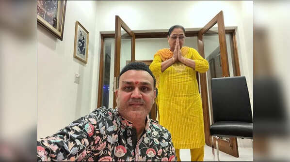 Celebrating Mother's Day with his mother