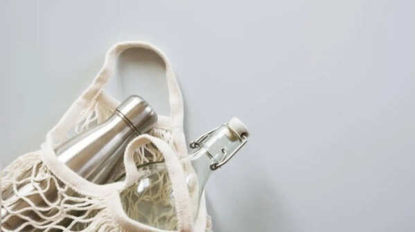 Reusable bags and water bottles