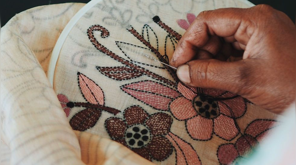 Kantha embroidery