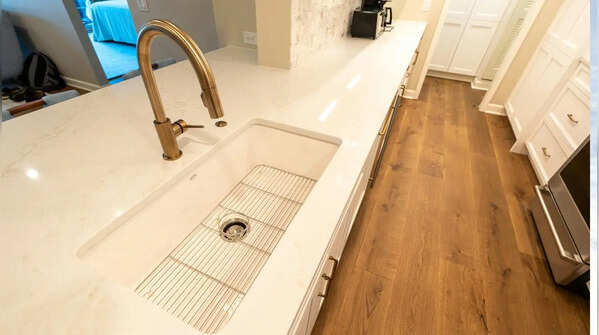 The hole helps water drain fast