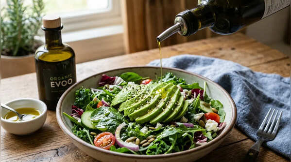 Leafy greens + olive oil or avocado