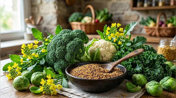 Mustard seeds + cruciferous vegetables